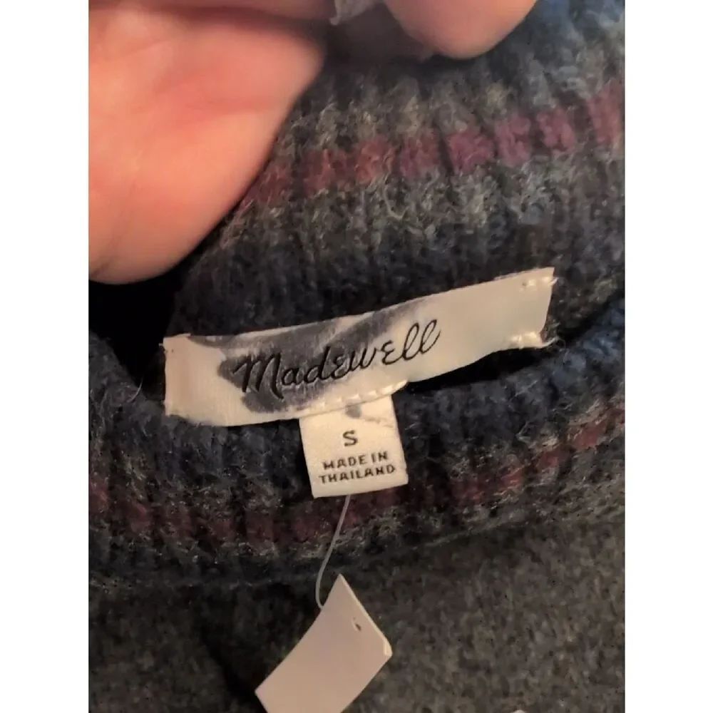 NWT Madewell Southgate Sweater Dress Mini Long Sleeve Black S - Picture 5 of 13